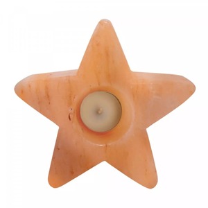Support de bougie en fer forgé de sel de roche rose de l'himalaya 100% de qualité supérieure - Product Image 1