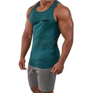 Pakistan Manufacturer Your Own Logo Design Sleeveless Fitness Wear Workout <b>Men</b> Gym <b>Singlets</b> At Cheapest Prices - Product Image 3