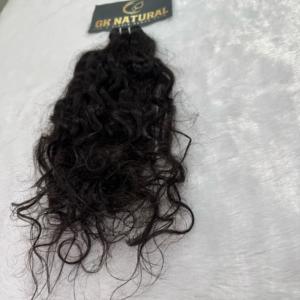 Donneur unique non traité 100% naturel bouclé naturel noir couleur Machine Double trame temple indien faisceaux de cheveux humains Extensions - Product Image 4