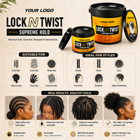 Gel coiffant super fixant Locks N Twist à l'extrait d'arbre à thé pour tresses et locks, 64 oz, fabrication sur mesure sous marque privée
