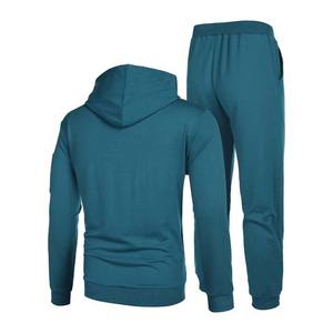 OEM al por mayor entrenamiento y Jogging ropa deportiva chándales lisos para ropa de hombre 100% algodón polar dos piezas sudaderas con capucha pantalones de chándal - Product Image 2