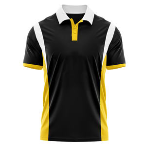Polo pour homme en jersey 100% polyester, motif uni, design sublimé, manches courtes, uniformes coupés et cousus - Product Image 2