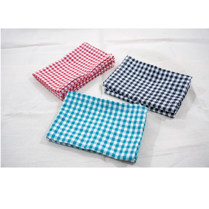 Vert blanc Pack à motifs Design moderne feuilles motif Plaid Machine lavage fil teint coton facile à ranger cuisine linge torchon - Product Image 4