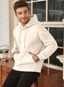 <b>Men</b>’s Premium <b>White</b> Hoodie Soft Cotton Blend Casual <b>Sweatshirt</b> for Winter Fashion Comfortable Everyday Wear - Product Image 4