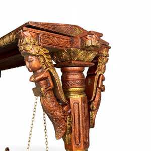 Silla Columpio Tradicional de Madera, Muebles Cómodos para Exteriores, para Jardín o Sala de Estar, Diseño Pintado - Product Image 3