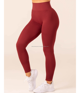 Pantalon de yoga mi-long taille haute pour femme, en coton/fibre de bambou, nouvelle texture, motif imprimé, sans couture, respirant - Product Image 2