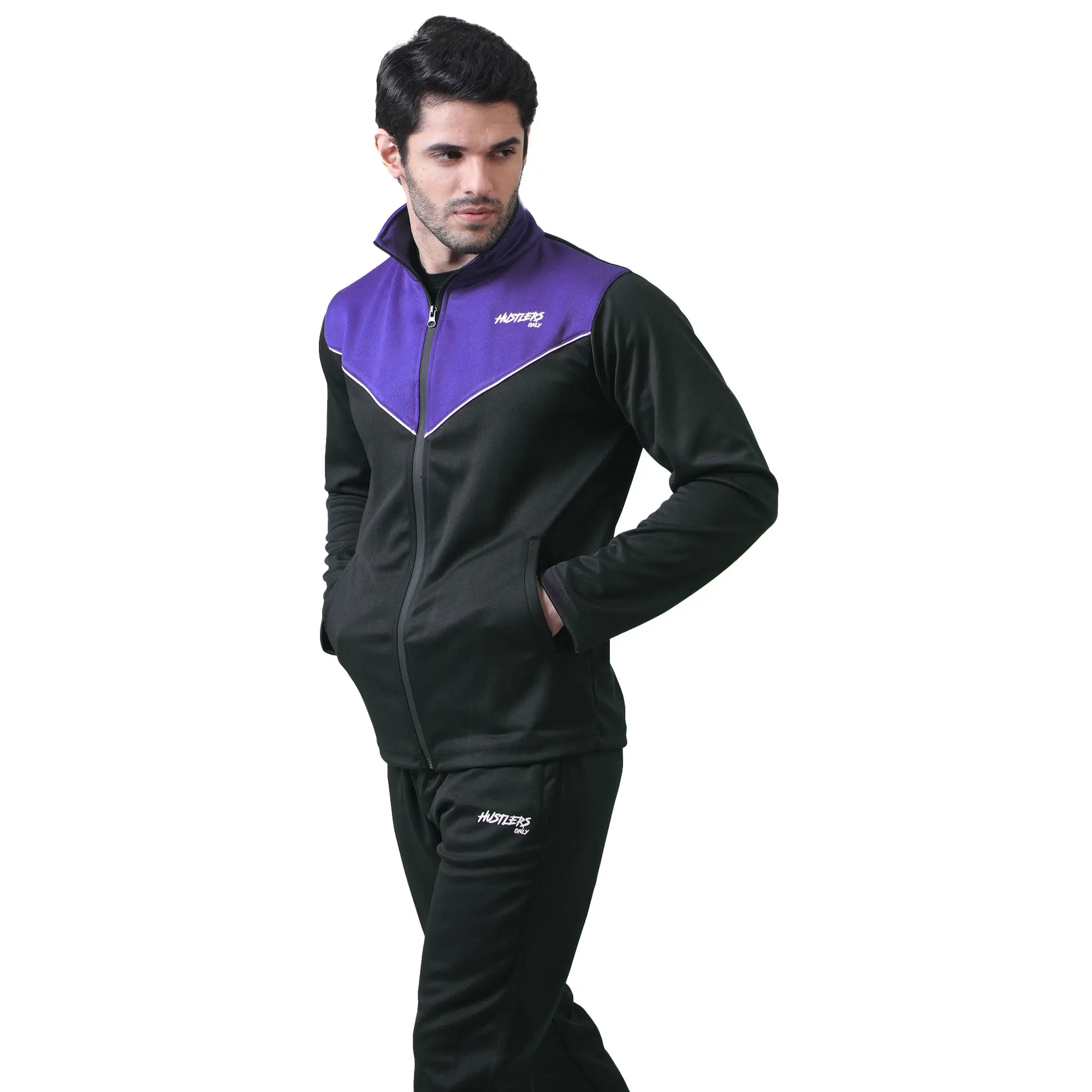 Customized Purple Tracksuit Premium quality Hot Selling Men Gym wear Set Fitness Apparel Iconic Men tracksuit Gym Suits