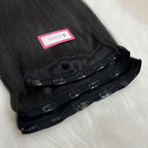 Clip de color natural de alta calidad para extensiones de cabello humano, 3 unidades, 5 unidades, 7 unidades - Product Image 2