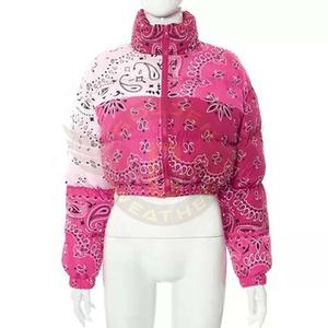 Veste matelassée à col montant unisexe personnalisée 2022 avec bandana, imperméable, coupe-vent, écologique, en nylon, pour l'hiver - Product Image 1