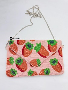 Pochette de soirée de taille personnalisée à pli perlé géométrique de créateur Sac à main à bandoulière à paillettes pour femmes Accessoire de fête nuptiale - Product Image 6