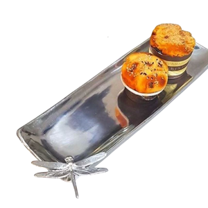 Bandeja de metal de la mejor calidad, diseño de tendencia con acento de libélula para mesa, comida decorativa para servir para Catering, Cupcakes, dulces, otros - Product Image 1