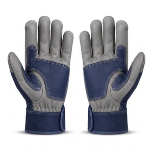 Gants en cuir de qualité supérieure, antidérapants, épaisseur 10 mil, sans latex, toucher doux, construction robuste, mouvement flexible, poignet renforcé, usage général - Product Image 6
