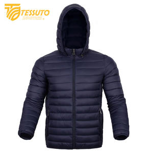 Veste matelassée en satin personnalisée pour hommes Manteau d'hiver rembourré à bulles imperméable avec fermeture à glissière Vêtements d'extérieur de courte longueur - Product Image 3