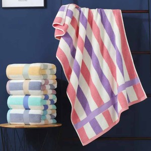 Serviette de bain de luxe 100% coton couleur unie tailles personnalisées chiffon de lavage de visage à séchage rapide 6 pièces ensembles de serviettes de bain imprimées chaudes - Product Image 4