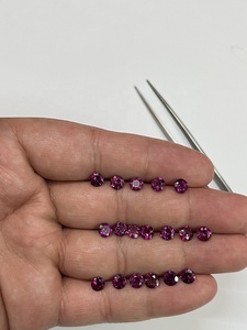 Gema granate Natural de rodolita, Color fino, 6mm, forma redonda, calibrada, suelta, lote de gema, de Sadiya internacional - Product Image 2