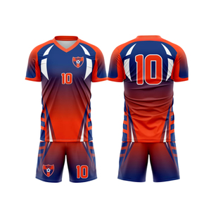 Uniforme de football imprimé sublimé dernier modèle personnalisé séchage rapide respirant 100% tissu polyester Uniformes de football 2025 - Product Image 2