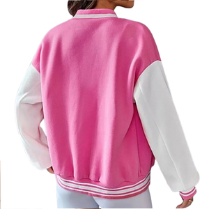 Vêtements d'extérieur personnalisés Baseball Letterman Varsity Jacket Femmes Basic Wool Letterman Baseball Varsity Jacket Confortable Personnalisé - Product Image 2