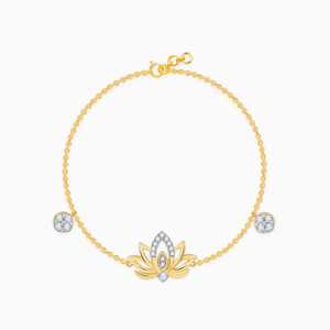 Lotus Love Bracelet élégant en or et diamant pour femme Choix de bijoux haut de gamme Idéal pour les festivals de fiançailles nuptiales et les cadeaux spéciaux - Product Image 4