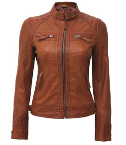Chaqueta de Cuero Genuino para Mujer, Talla Grande, Abrigo de Motocicleta de Invierno, Ropa de Moda Urbana para Damas - Product Image 5