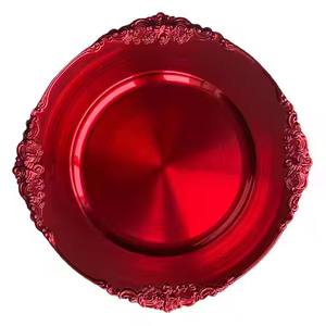 Placa de cargador de metal más exigente para la mejor hospitalidad Retener el calor Sus comidas Mesa de comedor Cargador de metal decorativo debajo de la placa - Product Image 1