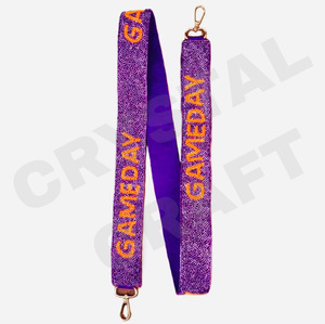 CRYSTAL CRAFT Sangle de sac à main en perles de verre étoile à paillettes, couleur personnalisée, perles de rocaille style indien, taille personnalisée, logo personnalisé accepté - Product Image 6