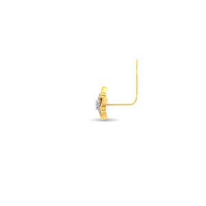 Anneau de nez en acier inoxydable plaqué or Joyce Diamond pour enfants avec boule de cristal en zircon - Product Image 4