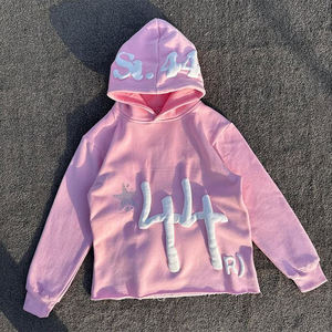 Venta al por mayor en relieve Puff Imprimir Crop Top Mujeres Hoodies Custom logo Design Print High Quality Cropped Women Hoodie - Product Image 6