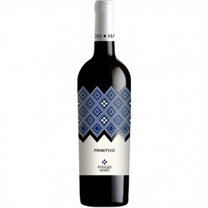 Poggio Mar Primitivo Salento IGP Red <b>Wine</b> 750ml Rich Southern Italy 6 Bottles Per Box - Product Image 2