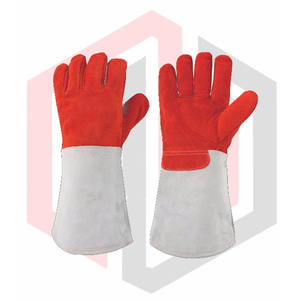 High Quality Water Resistant Cowhide Leather Welding <b>Gloves</b> for Men and Women-Long Cuff Safety Hand Protection <b>Gloves</b> - Product Image 2