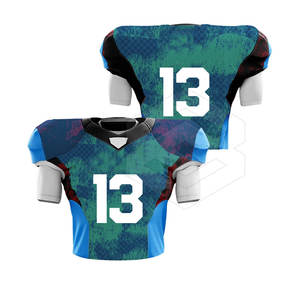 Camiseta de fútbol americano de calidad superior, precio al por mayor, camiseta de fútbol americano con nombre de equipo personalizado - Product Image 2