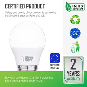 Clar-e27 dẫn bóng đèn <span class=keywords><strong>8W</strong></span>, 6W, kích thước nhỏ, tương đương với 60W-70W tiết kiệm năng lượng chiếu sáng trong nhà - Product Image 3