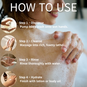 Lavado corporal Premium Limpieza suave Hidratación profunda Fórmula natural Hidratante Calmante Manteca de karité OEM ODM Etiqueta privada - Product Image 4