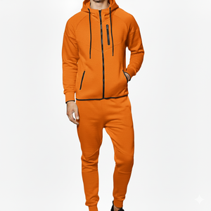 Ensemble de survêtement zippé pour homme, vêtements de sport, veste zippée intégrale, pantalon de jogging, haute qualité, OEM personnalisé - Product Image 4