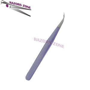 Pince à épiler professionnelle en acier inoxydable à pointe droite incurvée à pointe fine pour améliorer le volume des sourcils - Product Image 6