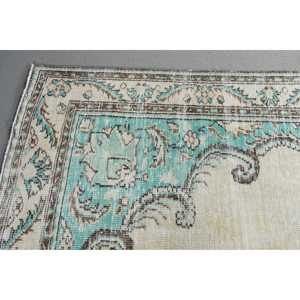 Alfombra Turca Vintage de Lana Azul, 6,4x10,1 pies (195x307 cm) - Product Image 4