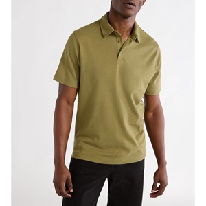 Impression anti-rides en tricot olive pour hommes de qualité supérieure pour doux et confortable pour les affaires, le golf et les vêtements de tous les jours - Product Image 1