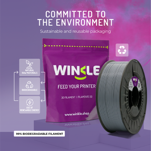 Filamento WINKLE PLA HD 1.75mm 1kg per Stampante 3D, Alta Tolleranza 0.05mm, Compatibile con Piattaforma Riscaldata 190-230°C, Biodegradabile, Facile da Stampare - Product Image 5