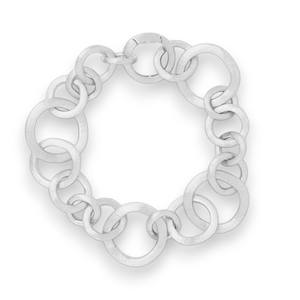 Most Trending 925 Sterling <b>Silver</b> Shiny Gold <b>Chain</b> Round Link <b>Bracelet</b> Circle <b>Bracelet</b> Statement <b>Bracelets</b> For Him - Product Image 3