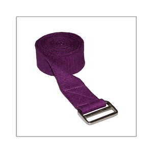 Sangle de yoga extensible réglable 100% coton avec anneau en D pour le yoga et la méditation-Logo et design personnalisables - Product Image 1