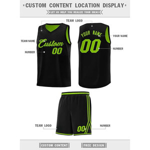 Vêtements de sport de basket-ball respirants de haute qualité pour hommes, plus les options de taille avec ensemble d'uniformes imprimés du Pakistan - Product Image 4