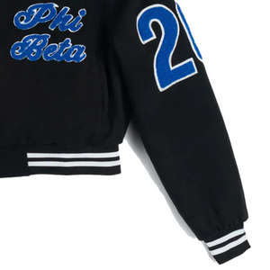 Chaqueta Universitaria Corta Azul Rey para Mujer, Chaqueta Universitaria Premium con Letras, Estilo Griego, Ropa Exterior - Product Image 4