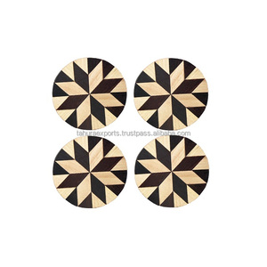 Tapis et coussinets pour usage domestique Antique Design unique Dernière vente Moderne luxe en bois personnalisé Sous-verre en bois - Product Image 2