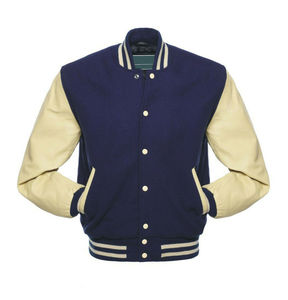 Chaqueta Universitaria Personalizada OEM de Lana y Cuero para Hombre, Talla Grande, con Parches de Chenilla y Logotipo Bordado Personalizado - Product Image 2