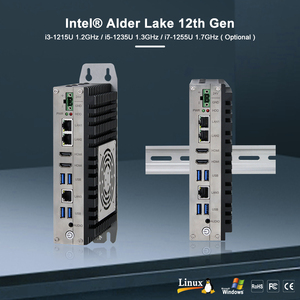 Không Quạt Mini PC với Din-Rail công nghiệp Mini PC với 12th Gen i5 CPU DDR5 8 gam Bộ nhớ nhúng không quạt máy tính công nghiệp - Product Image 6