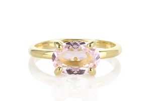 Delicado Natural rosa cuarzo facetado piedra preciosa pura Plata de Ley 925 anillos de forma ovalada joyería fina pequeños anillos de Piedra Rosa - Product Image 5