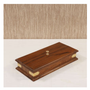 <b>Decorative</b> Acacia Wood Rectangle <b>Box</b> <b>With</b> <b>Lid</b> for Home Decoration - Product Image 1