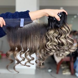 ช่อผมดิบแบบมีผมหยักศกพร้อมผมด้านหน้าและมัดเพื่อทำวิกผม - Product Image 5