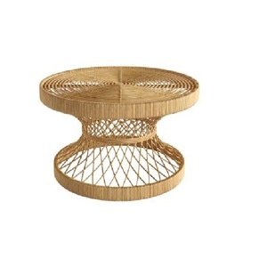 Décoration d'intérieur Nouvelle table d'appoint design avec plateau en verre Meubles de salon de luxe Tables d'angle Table d'appoint ronde en rotin - Product Image 6