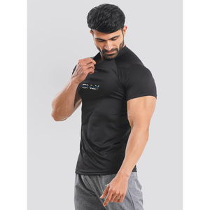 T-shirts noirs personnalisés pour hommes, impression et logo personnalisés, vente à chaud de vêtements de sport pour hommes de qualité supérieure - Product Image 2