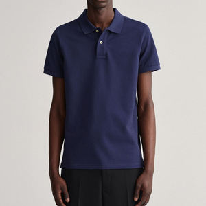 Camisa de golf informal transpirable de secado rápido para hombre OEM patrón sólido manga corta para Polo logotipo personalizado impreso rendimiento tejido - Product Image 4